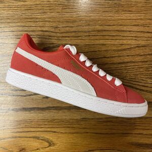 Puma Suede Lace Up Youth Boys Red White Sneakers Casual Shoes Size 5 NEW